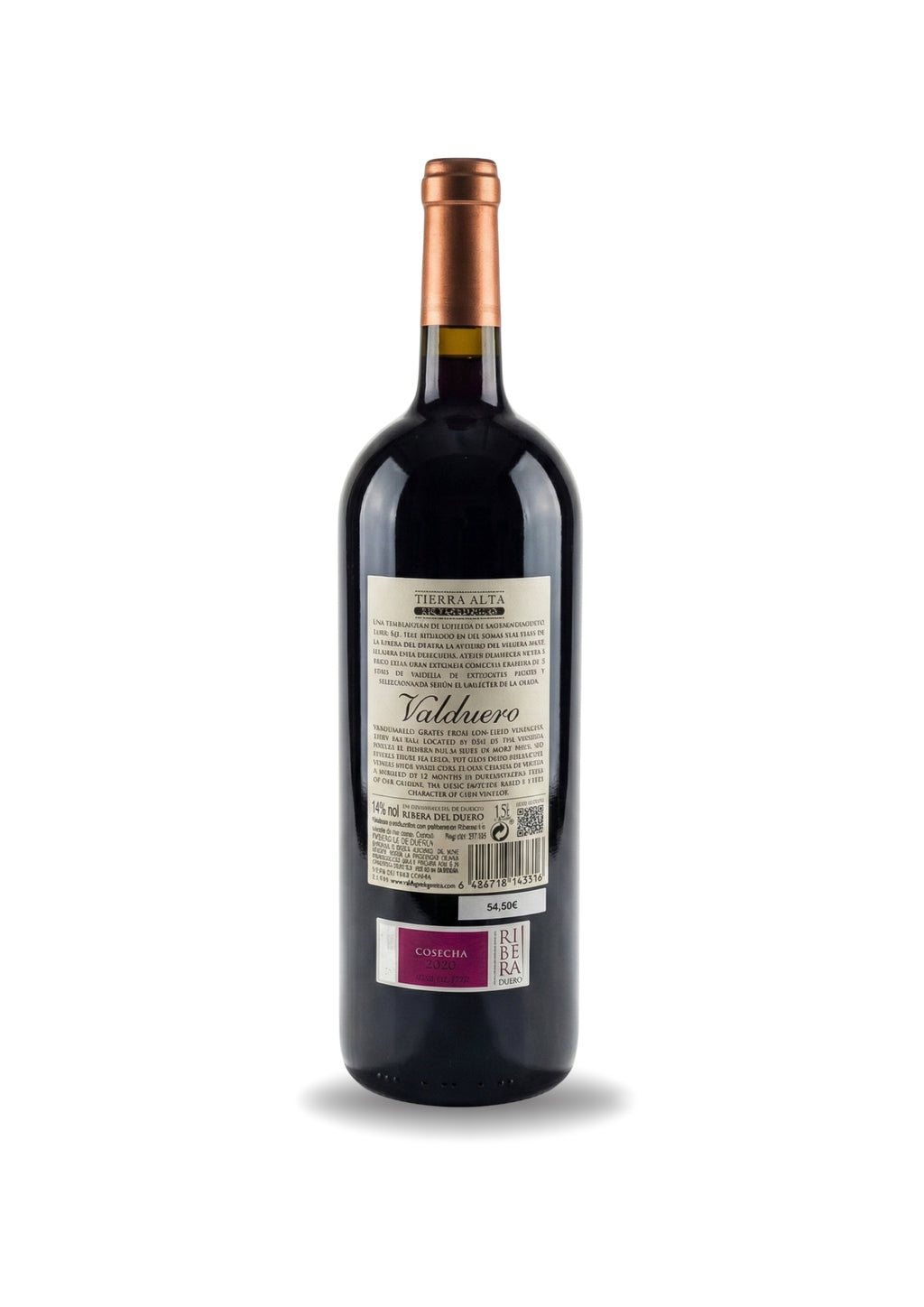 Vino Tinto Valduero Tierra Alta en 2 Maderas - Magnum (1,5L)